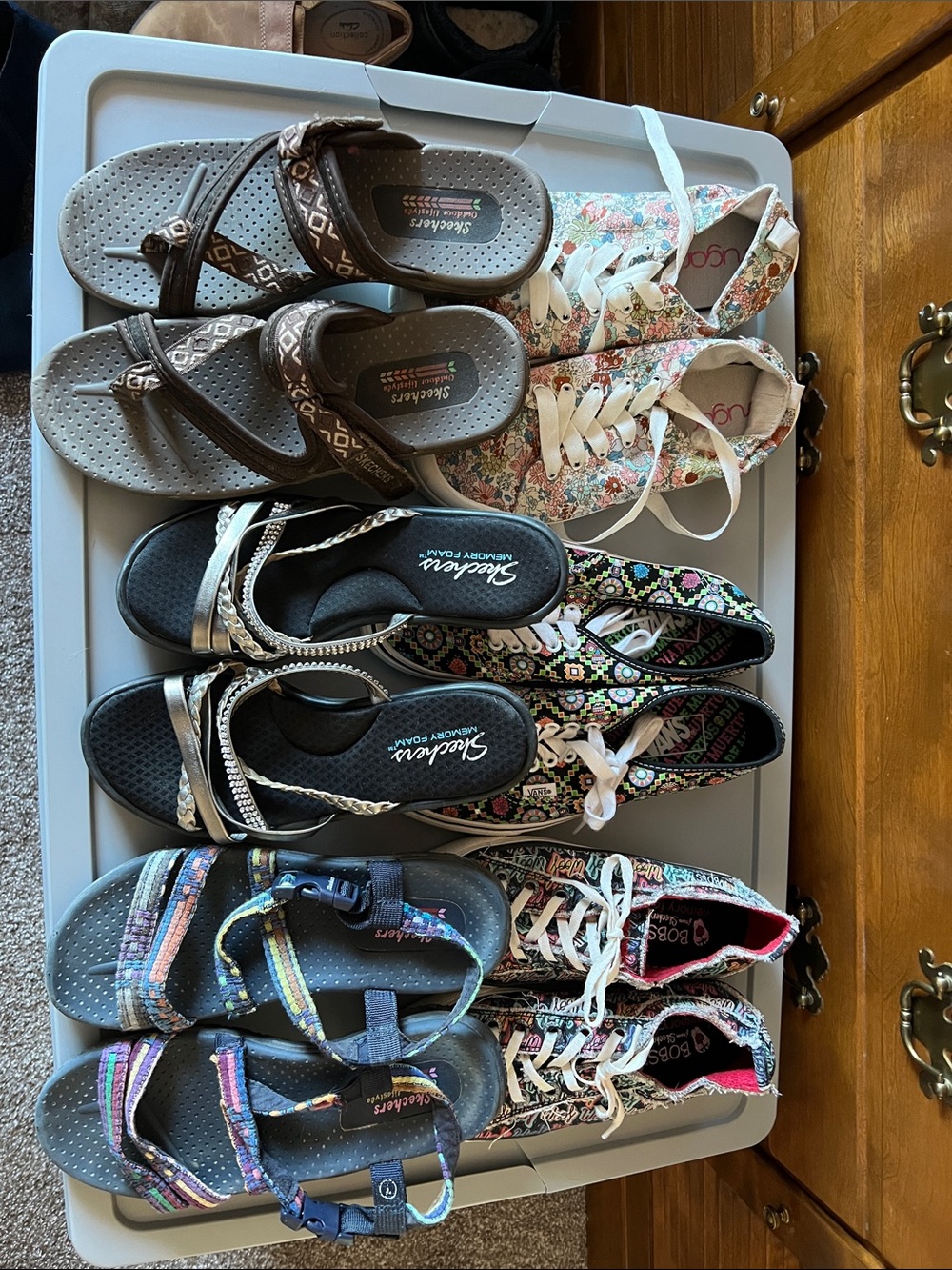 Skechers Girls' Multi & Brown Mixed Sandal and Sneaker Lot
